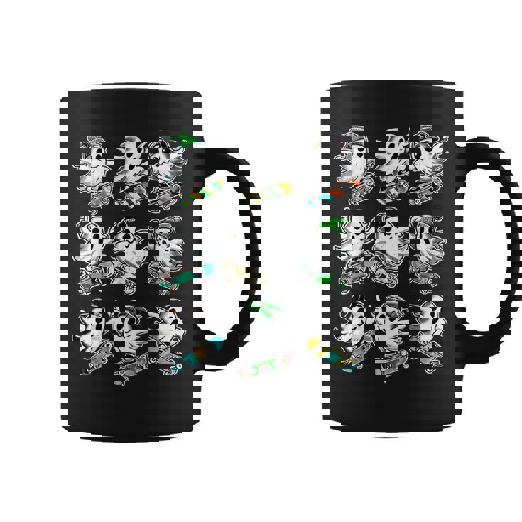 Ghost Skateboard Halloween Costume Skateboarding Coffee Mug