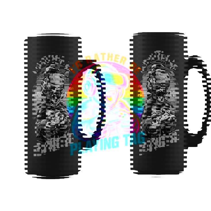 Gorilla Playing Video Vr Games Boys Gamer Gaming Coffee Mug