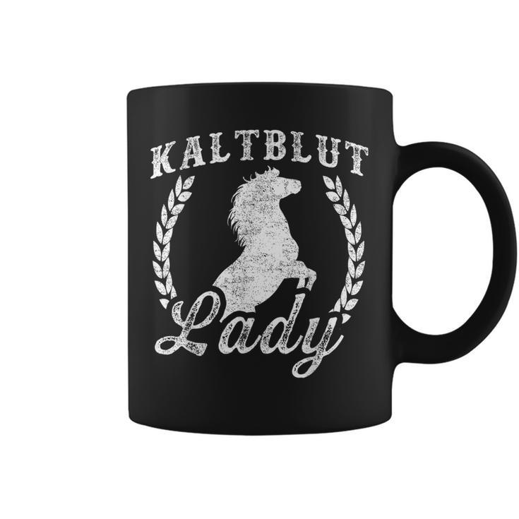 Slogan Liebe Kaltblut Lady Riding Horse Tassen