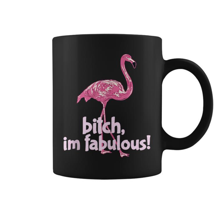 Summer Vibes I'm Fabulous Pink Flamingo Coffee Mug