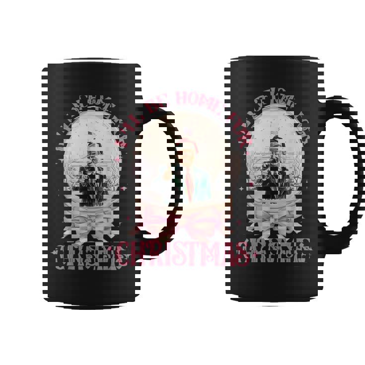Trump 2024 I'll Be Home Christmas Santa Xmas Pajamas Coffee Mug