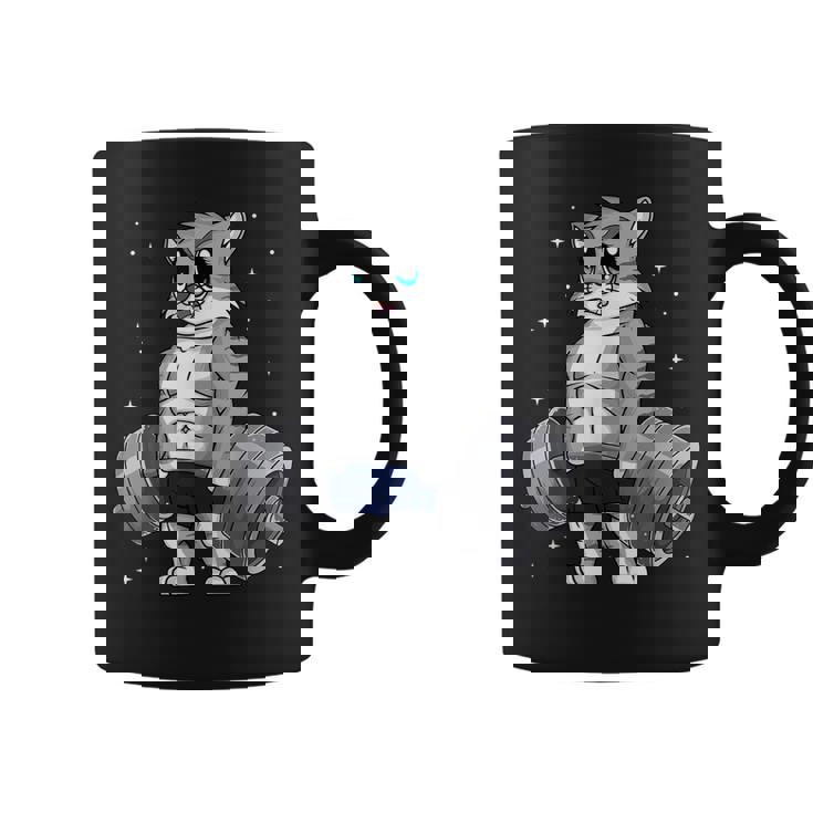 Gato Levantamiento De Pesas Fitness Entrenamiento Es Y Hombres Taza de café