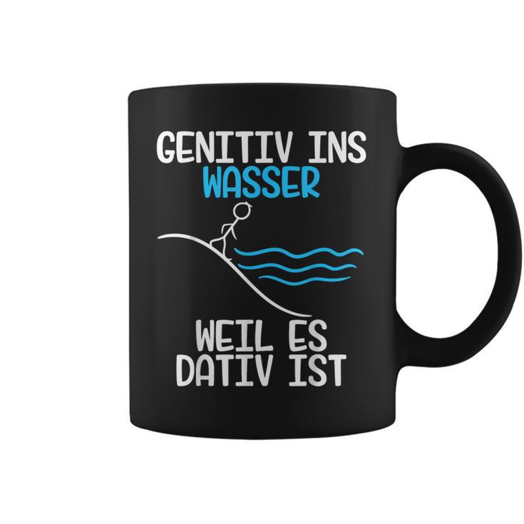 Genitiv Ins Wasser Weil Es Dativ Ist Grammar Joke Teacher Half Sleeve Tassen