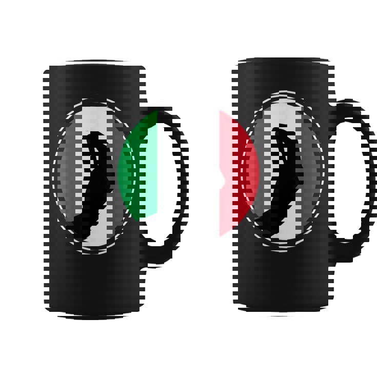 Gesticulación De La Bandera Italiana Italiana Raíces Italianas Y Patrimonio Taza de café