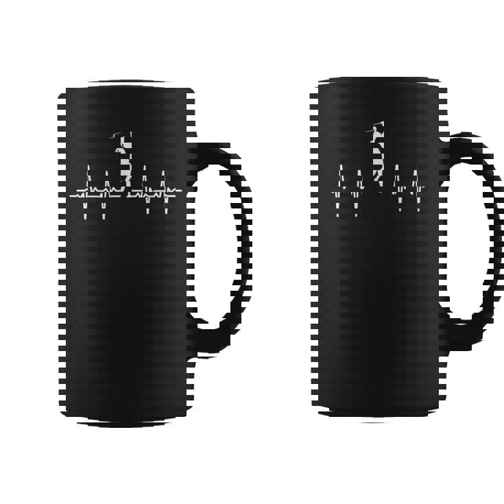 Graphic Golf Heartbeat Retro Styles Golf Lovers Outfits Coffee Mug