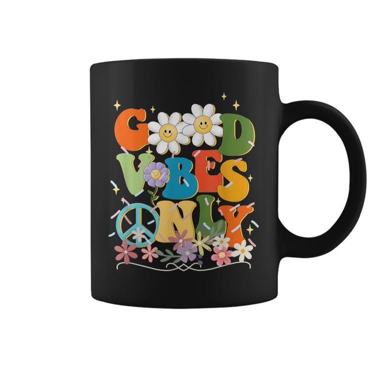 Good Vibes Only Flowers Peace Positive Vibes Cute Coffee Mug