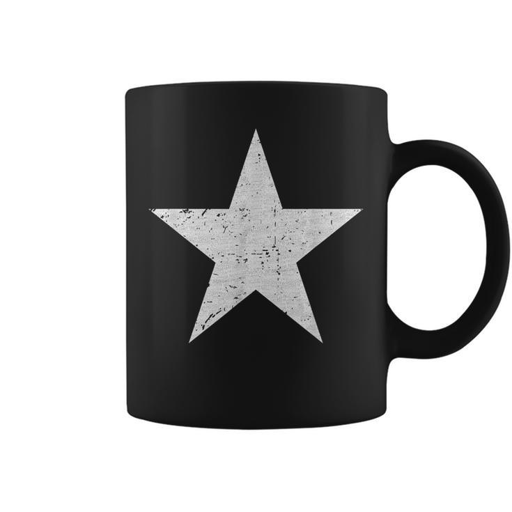 Gráfico De Estrella Blanca Grande Estrella De Estilo Retrointage Taza de café