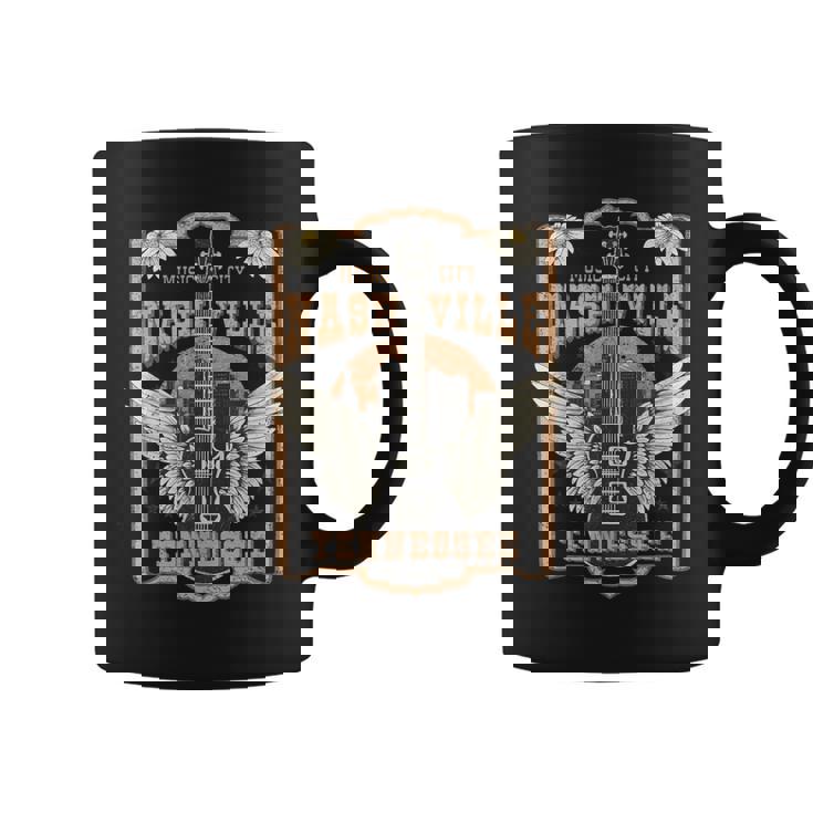 Gráficointage Para Nashville Tn Music City Cool Fun Taza de café