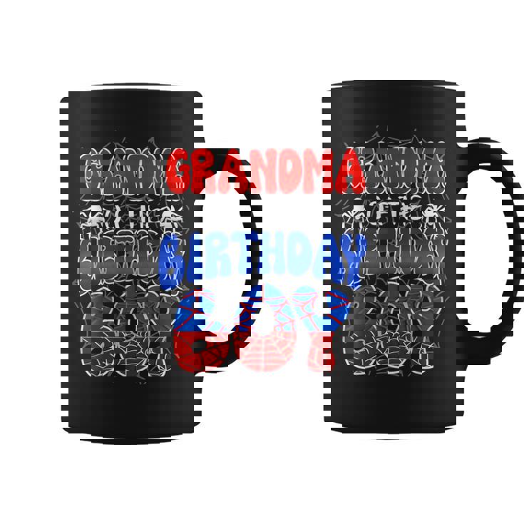 Grandma Of The Birthday Spider Web Boy Family Matching Coffee Mug