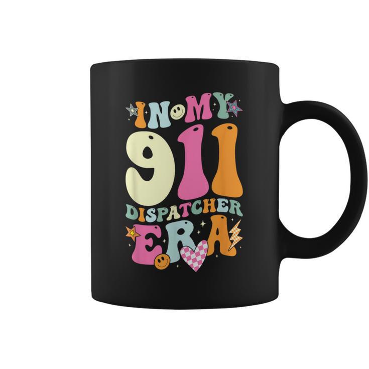 Groovy In My 911 Dispatcher Era 911 Dispatcher Retro Coffee Mug - Seseable