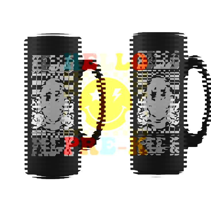 Groovy Hello Pre-K Retro Team Preschool Back To School Boys Coffee Mug
