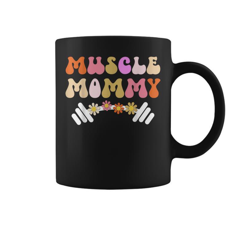 Groovy Muscle Mommy Funda Para Bomba De Gimnasio Levantamiento De Pesas Taza de café