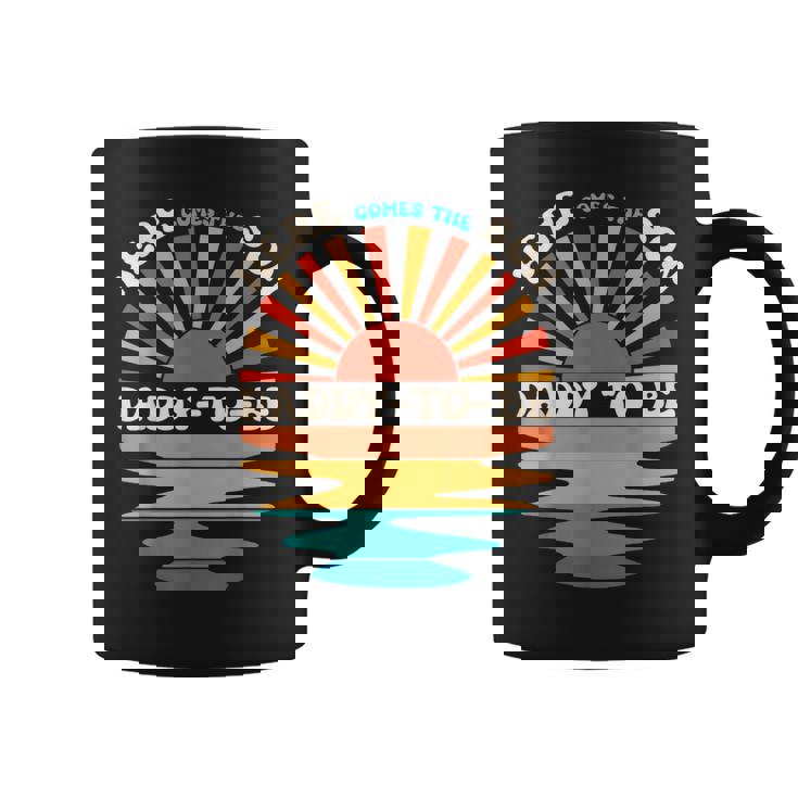 Groovy Sunset Here Comes The Son Daddy To Be Father's Day Coffee Mug