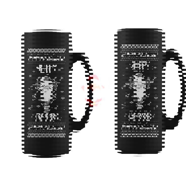 Gym Lover Ugly Christmas Sweater For Holidays Coffee Mug