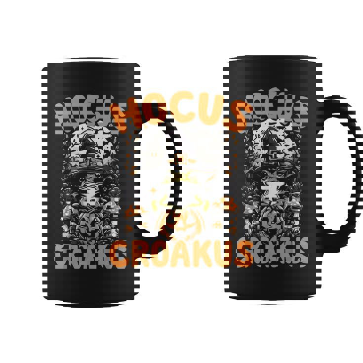 Halloween Frog Witch Pun Hocus Croakus Toad Lover Costume Coffee Mug