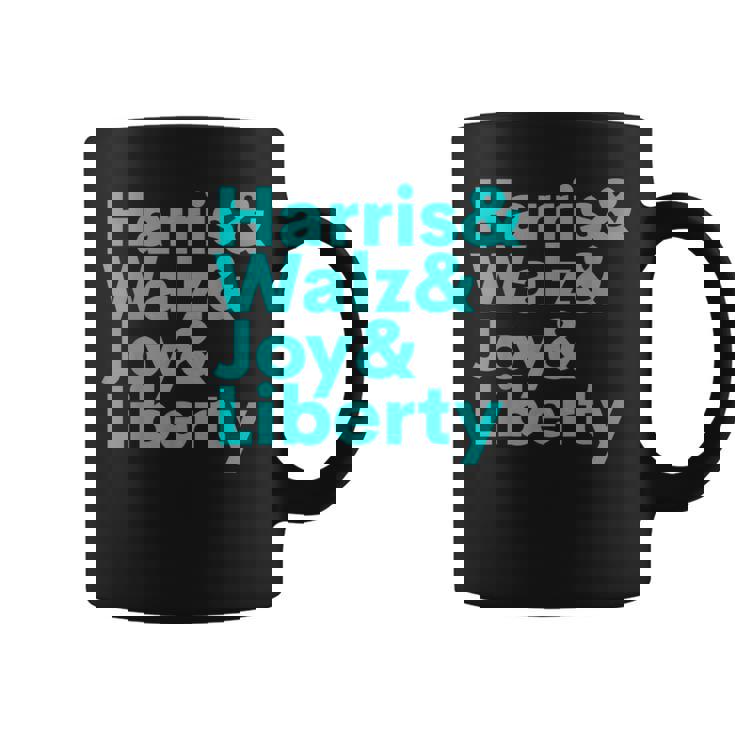 Harris Walz Joy Liberty Harris Walz Waltz 2024 Retro Coffee Mug