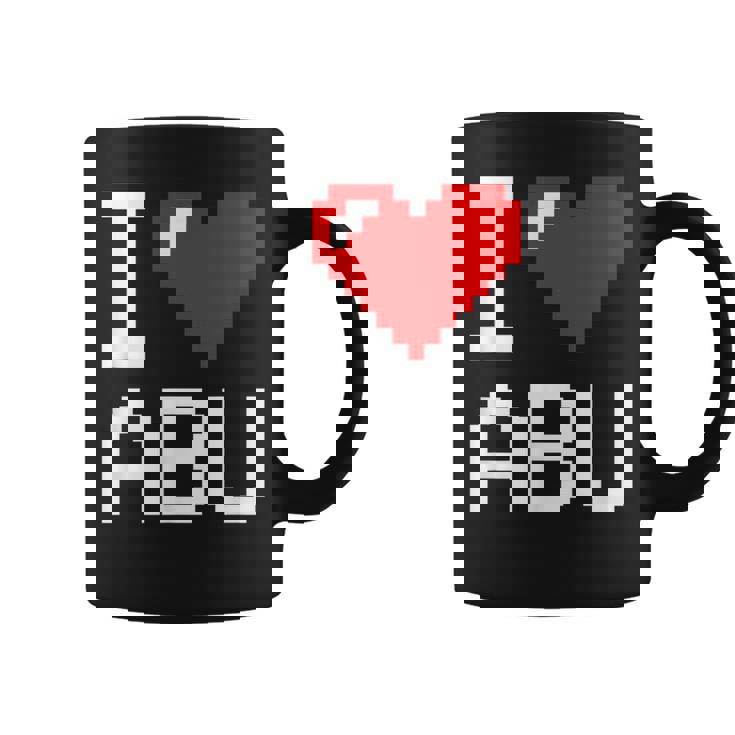 I Heart Abu I Love Abu Nombre Personalizado Taza de café