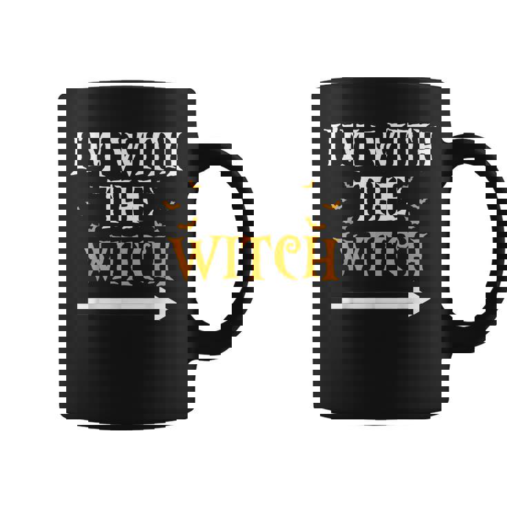 I'm With The Witch Halloween Couples Costume Coffee Mug
