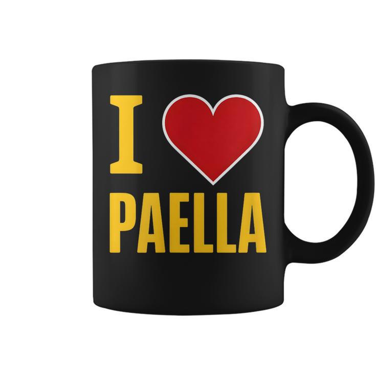 Impresión Divertida Para Amantes De La Comida Española I Love Paella Taza de café