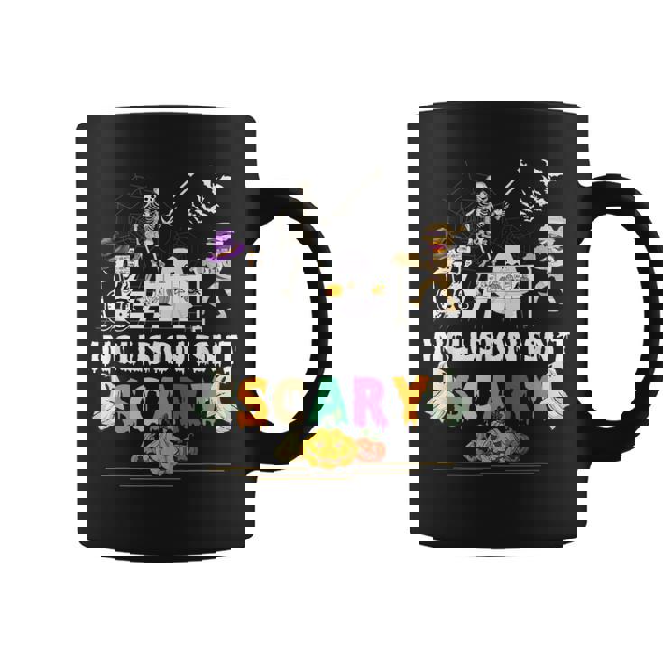Inclusion Isn't Scary Slp Halloween Sped Teacher Skeleton Coffee Mug