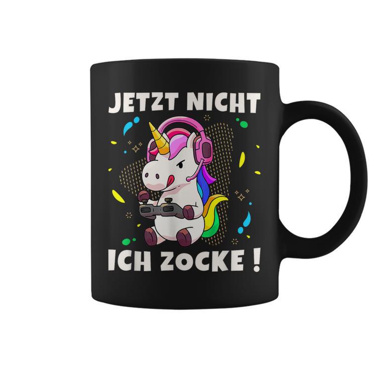 Jetzt Nicht Ich Zocke Gaming Gamer Unicorn Tassen