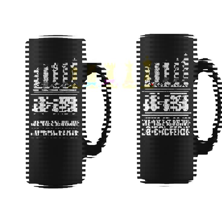 Jiu Jitsu Ajedrez Rank Cinturón Bjj Luchador Taza de café