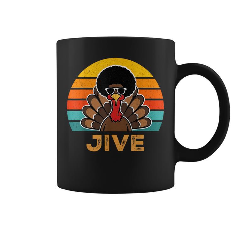 Jive Turkey Face Thanksgiving Turkey Retro Women Coffee Mug - Seseable