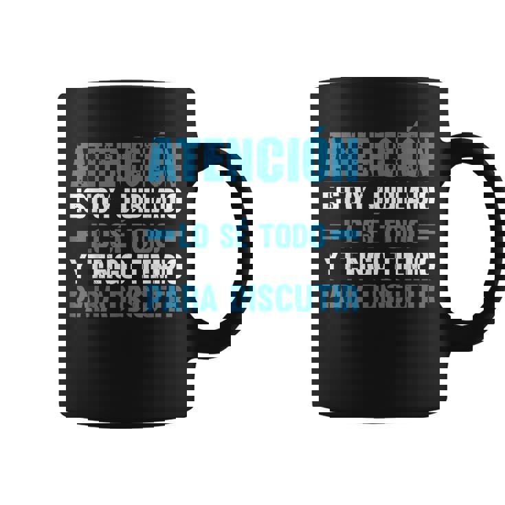 Jubilado Hombre Divertido Jubila Atención Estoy Jubilado Taza de café