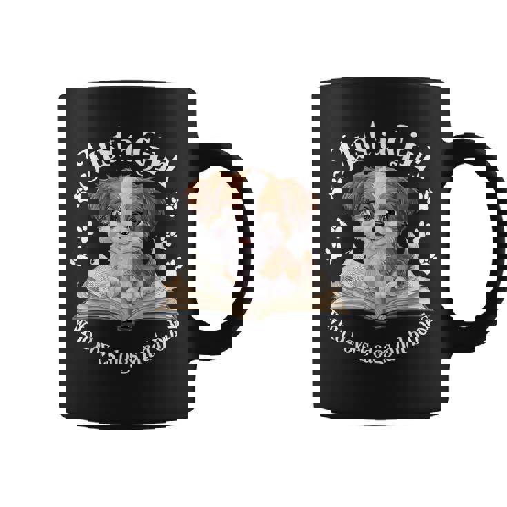 Just A Girl Who Loves Dogs And Books Cute Dog Coffee Mug