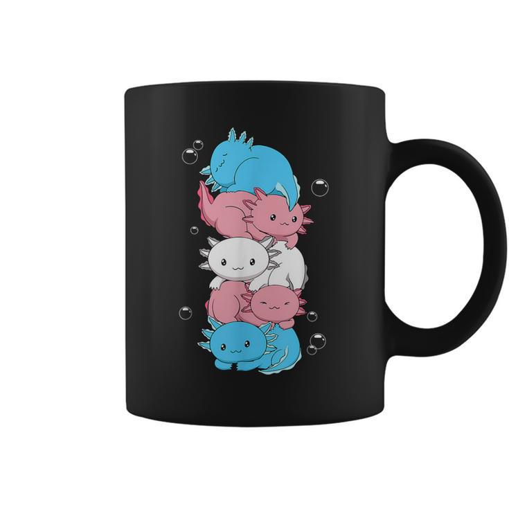 Kawaii Axolotl Heap Transgender Pride Flag Trans Lgbtq Tassen