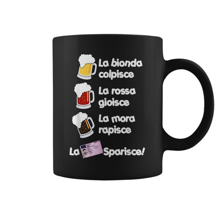 Maglietta Divertente Uomo: 'La Bionda Colpisce, La Mora Rapisce, La Rossa Gioisce' - T-Shirt Birra, Idee Regalo Estive