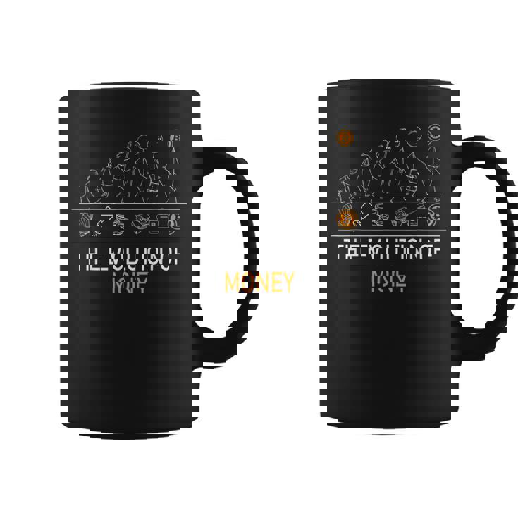 La Evolución Del Dinero Camisa Divertida Bitcoin Criptomoneda Taza de café