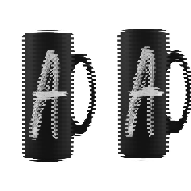 Letra A Inicial Nombre Monograma Letra Mayúscula Taza de café