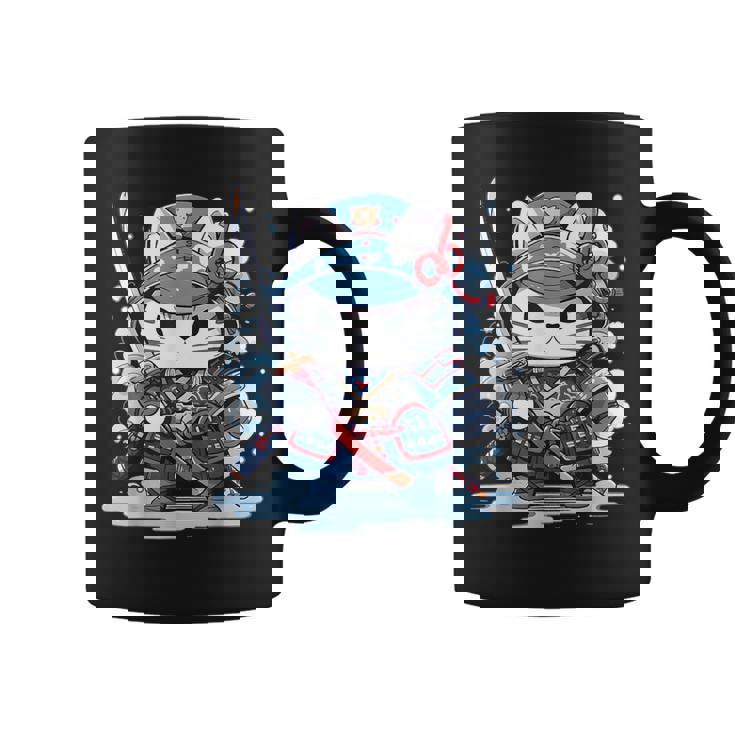 Linda Camisa Japonesa De Gato Samurái Tatuaje 2023 Kawaii Ninja Cat Taza de café