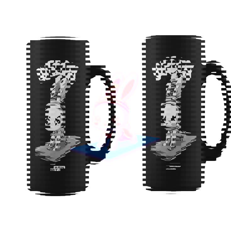 Lindo Conejito Fitnessegano Divertido Es Gimnasio Entrenamientos Taza de café