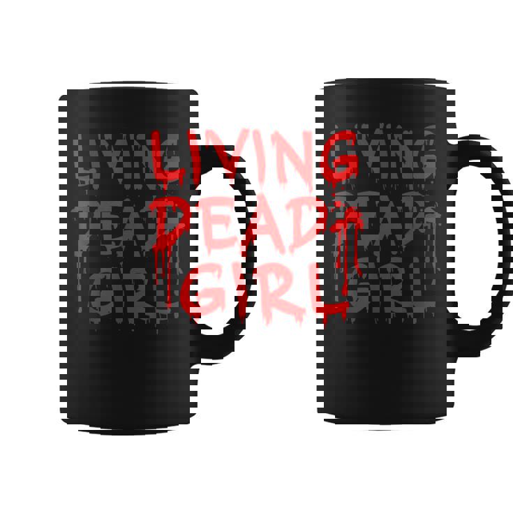 Living Dead Girl Dripping Blood Halloween Zombie Movie Coffee Mug