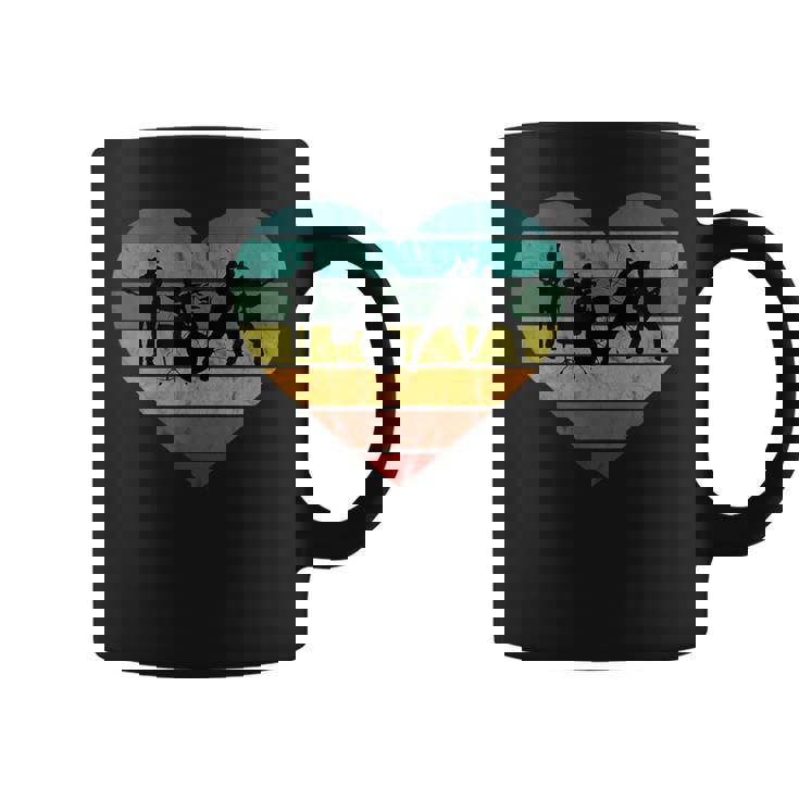 I Love 70S Music Concert Vintage Heart Rock Band Coffee Mug
