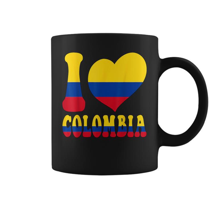 I Love Colombia I Love Bogotá Colombia Bandera Corazón Gráfico Taza de café
