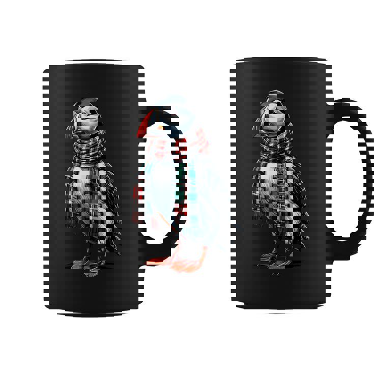 Macareux Macareux Avec Écharpe Et Joli Macareux Tasse