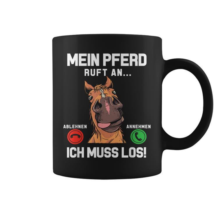 Mein Pferd Ruft An Reiterin Reiter Stall Girls' Tassen