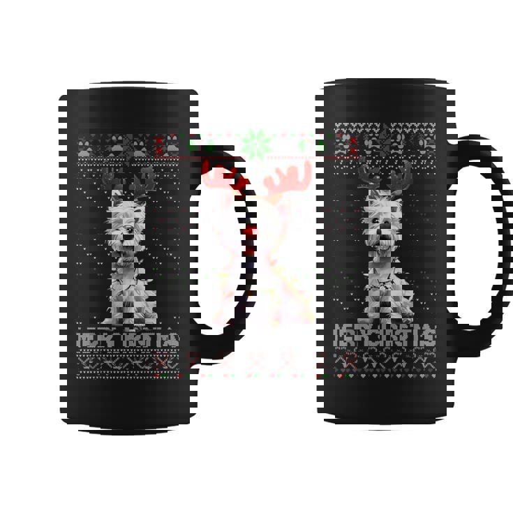 Merry Christmas Westie Dog Lover Ugly Xmas Sweater Pajamas Coffee Mug