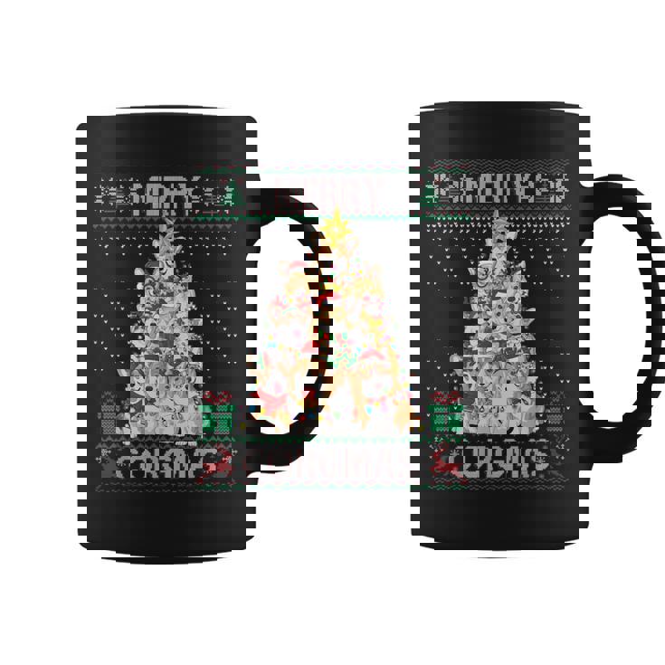 Merry Corgmas Ugly Sweater Corgi Christmas Tree Dog Coffee Mug