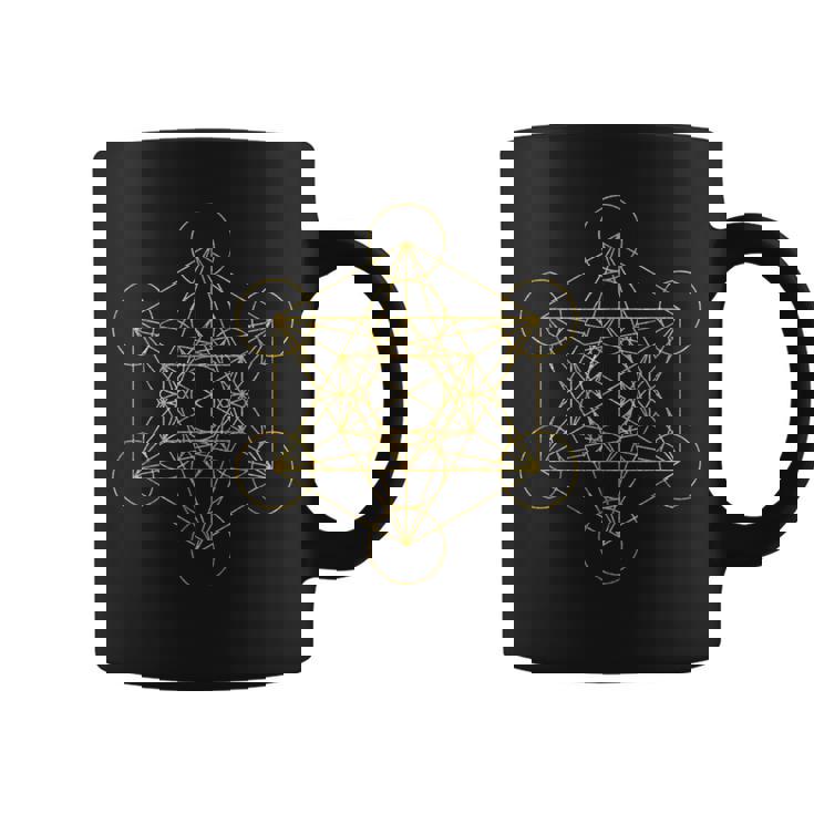 Metatron's Cube Sagrada Geometría Yoga Pray Taza de café