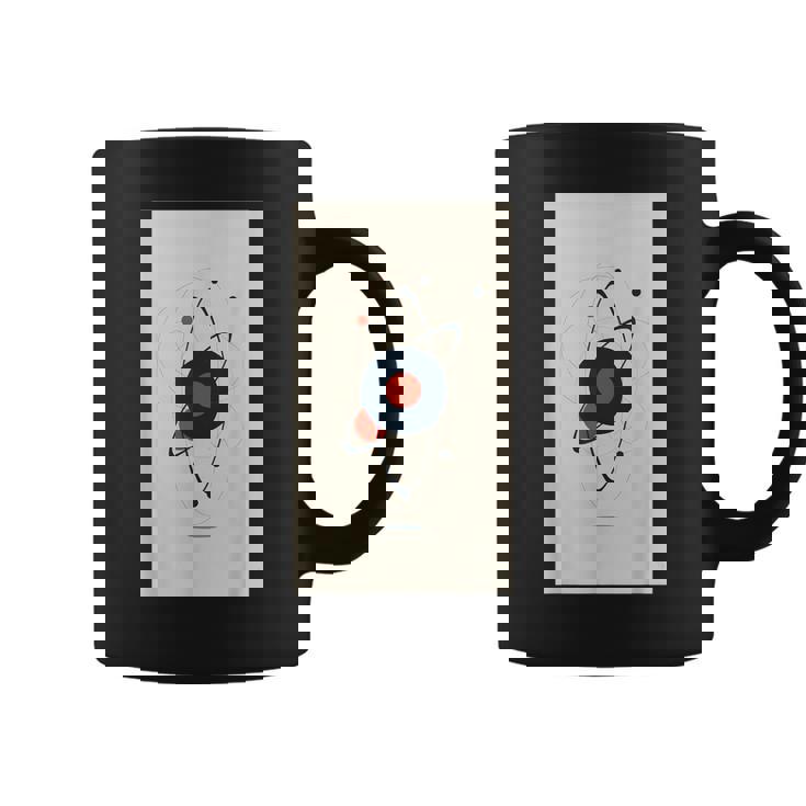 Minimalist Atomic Model Space Planets Science Coffee Mug