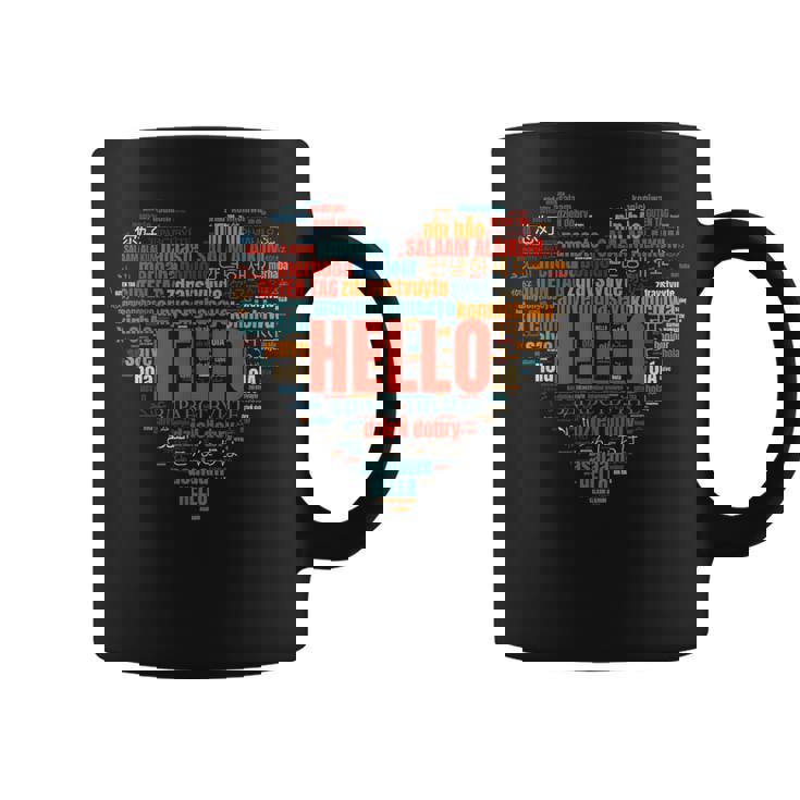 Multilingual Teacher Hello In Different Languages Coffee Mug