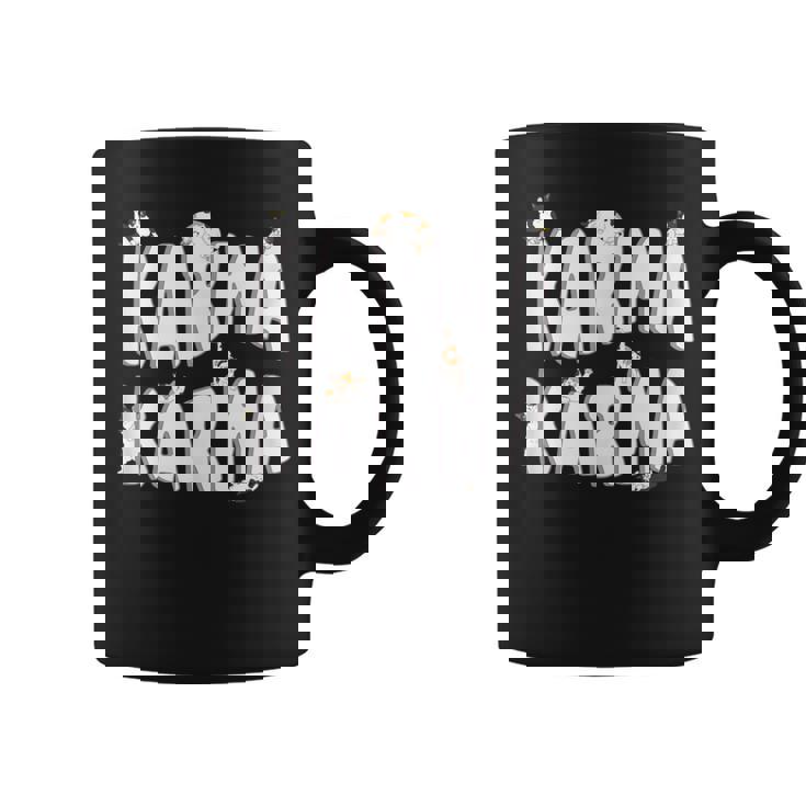 Naranja Gris Gatos Blanco Textos De Karma Citas De Memes Taza de café