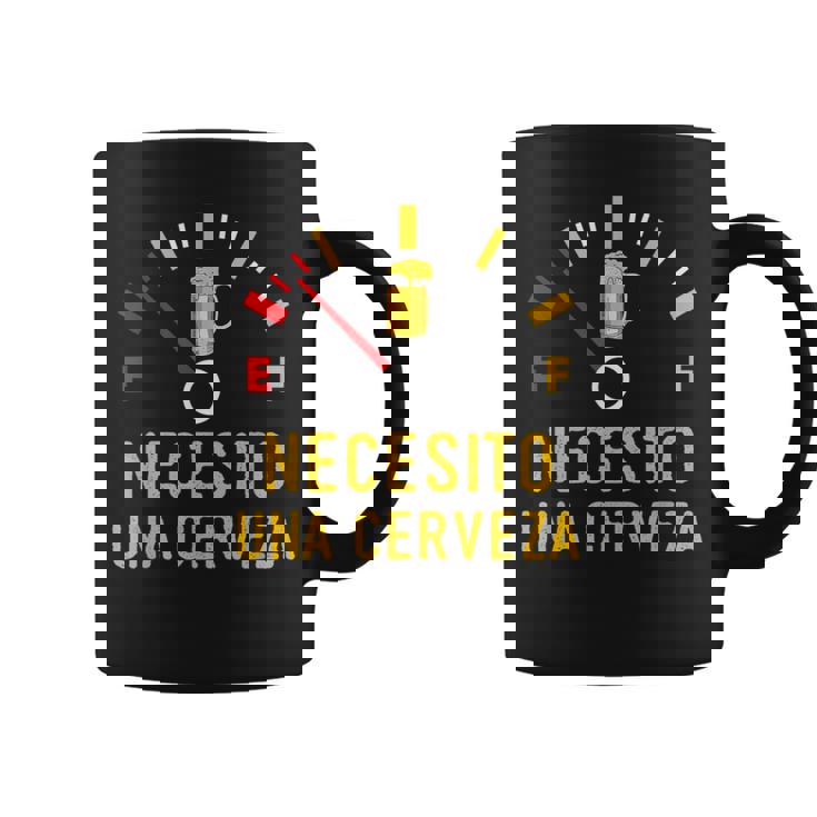 Necesito Una Cerveza Divertido Bebiendo Medidor De Cerveza Taza de café