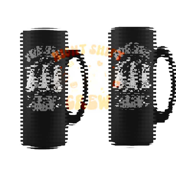 Night Shift Boo Crew Health Worker Halloween Ghost Nurse Coffee Mug
