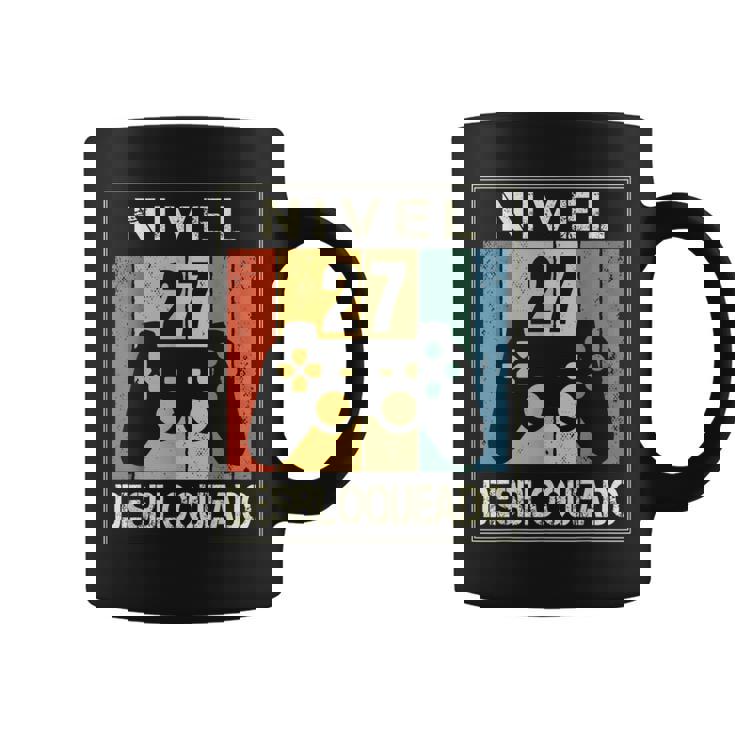 Nivel 27 Desbloqueado Gamer 27 Años 1995 Divertido Chico Taza de café