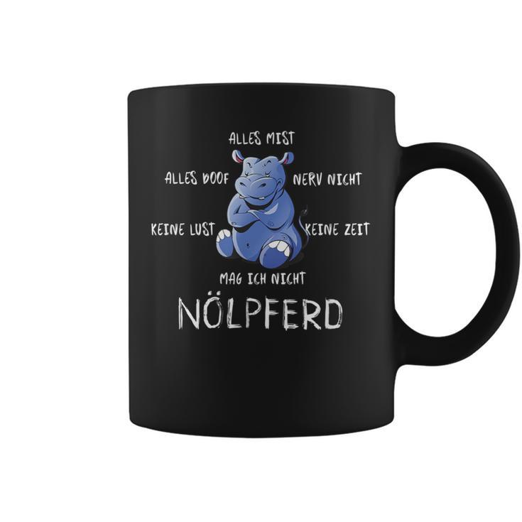 Nölpfer Nörgelndes Nö Saying Hippo Fun Word Game Tassen